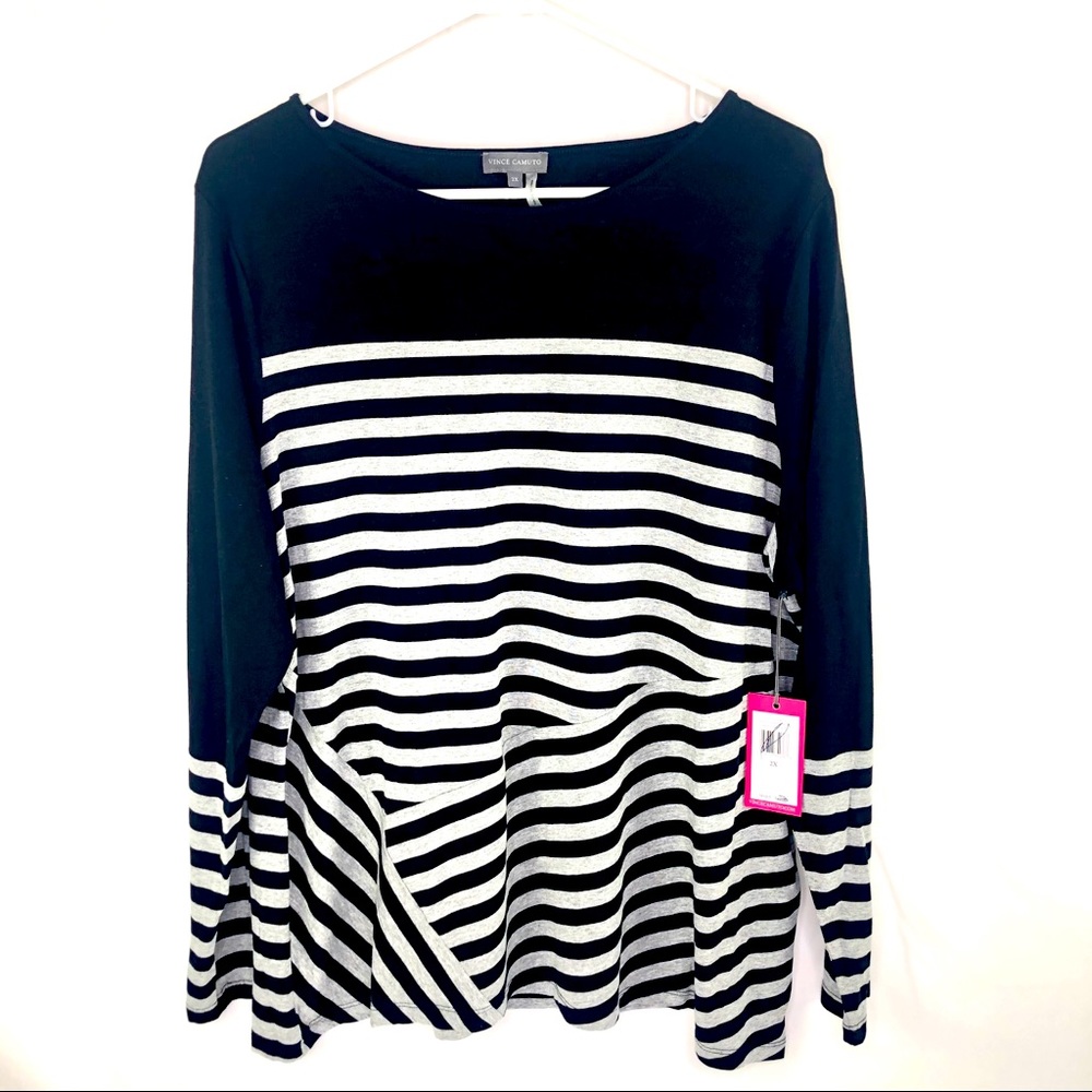 Woman’s Vince Camuto Striped 2X Blouse